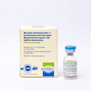 Вакцина против бруцеллёза животных из штамма Brucella melitensis REV-1, живая, сухая