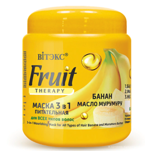 Витэкс Fruit Therapy Маска питательная 3в1 д/всех тип.вол.Банан и мас.Мурумуру (450мл).18