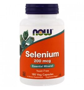Now Selenium Селен БАД 200 мкг, 180 капсул в растительной упаковке