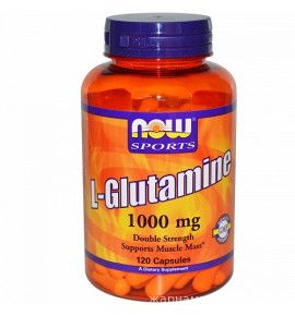 NOW L-Glutamine 1000 mg - Глютамин, 120 капсул - БАД