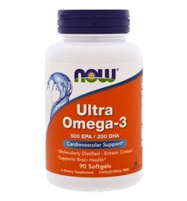 NOW Ultra Omega-3 Ультра омега-3 БАД 90 мягких капсул