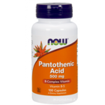 NOW Pantothenic Acid — Пантотеновая Кислота - БАД