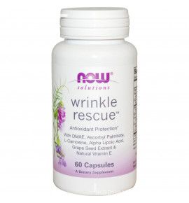 NOW Wrinkle Rescue - Витамины для кожи лица, капсулы от морщин, 60 капс. - БАД