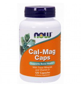 NOW Cal-Mag Caps, Кальций и Магний + Витамин D-3 - 120 капсул - БАД