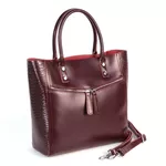 Женская кожаная сумка 9145-220 Вайн Ред