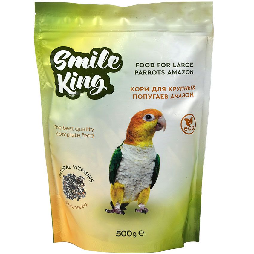 Корм для крупных попугаев Амазон Smile King Premium сухой 500г (Беларусь)