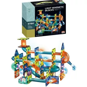 Светящийся магнитный конструктор Light Magnetic Blocks 110 деталей