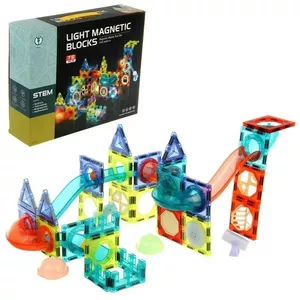 Светящийся магнитный конструктор Light Magnetic Blocks75 деталей