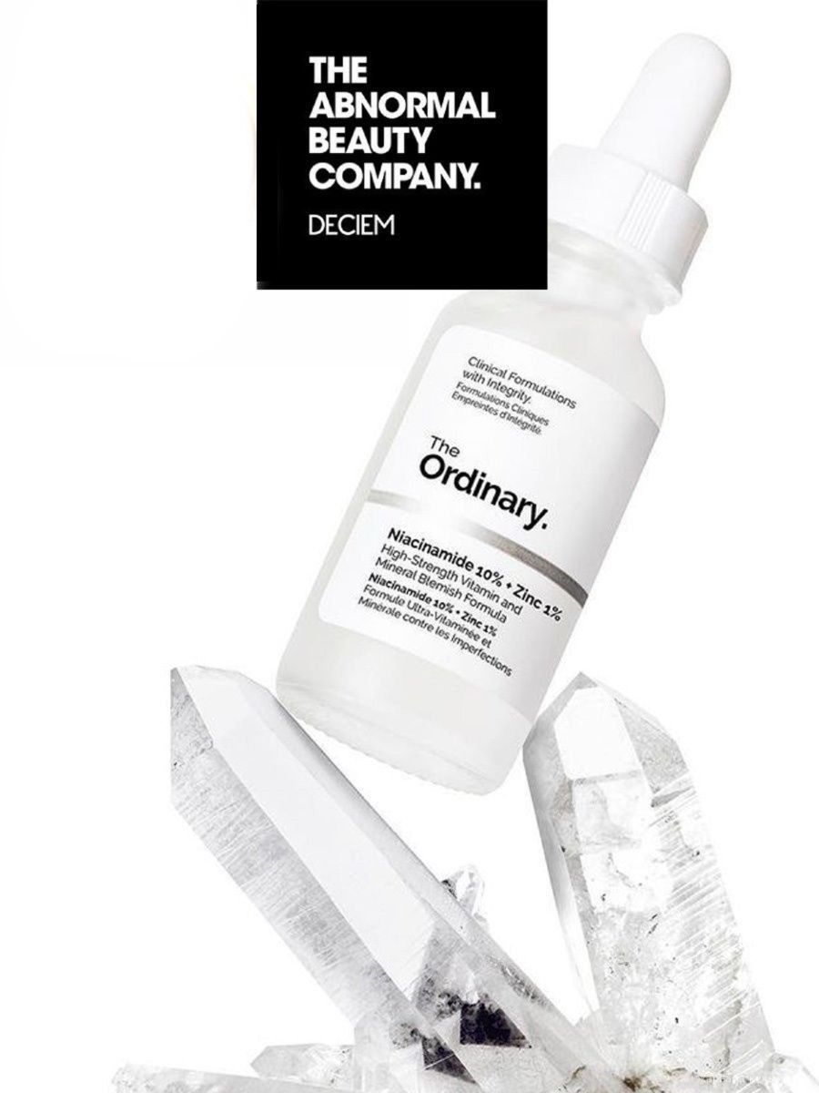 (Китай) Сыворотка для проблемной кожи The Ordinary Niacinamide 10% + Zinc 1% High Strength Vitamin and Mineral Blemish Formula, 30мл