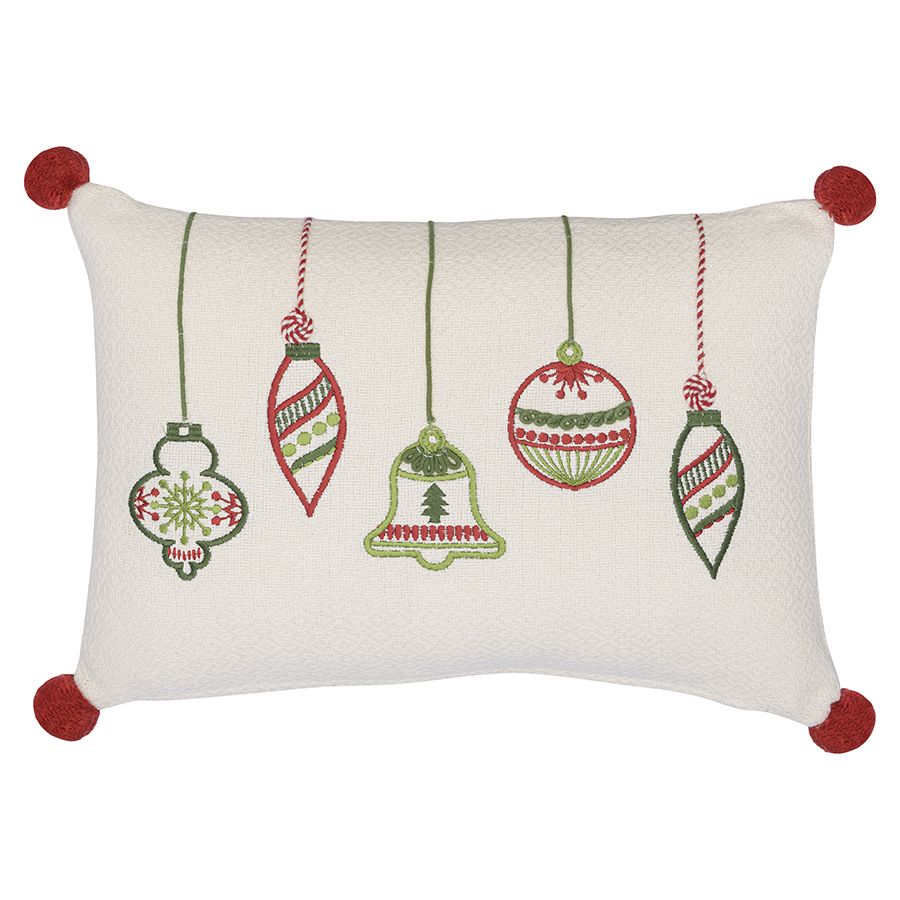 Подушка декоративная с вышивкой Christmas decorations из коллекции New Year Essential