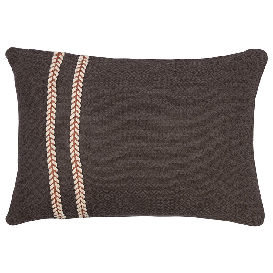 Подушка декоративная базовая Braids серо-коричневого цвета из коллекции Ethnic