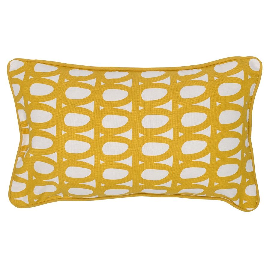 Чехол на подушку с принтом Twirl горчичного цвета из коллекции Cuts&Pieces