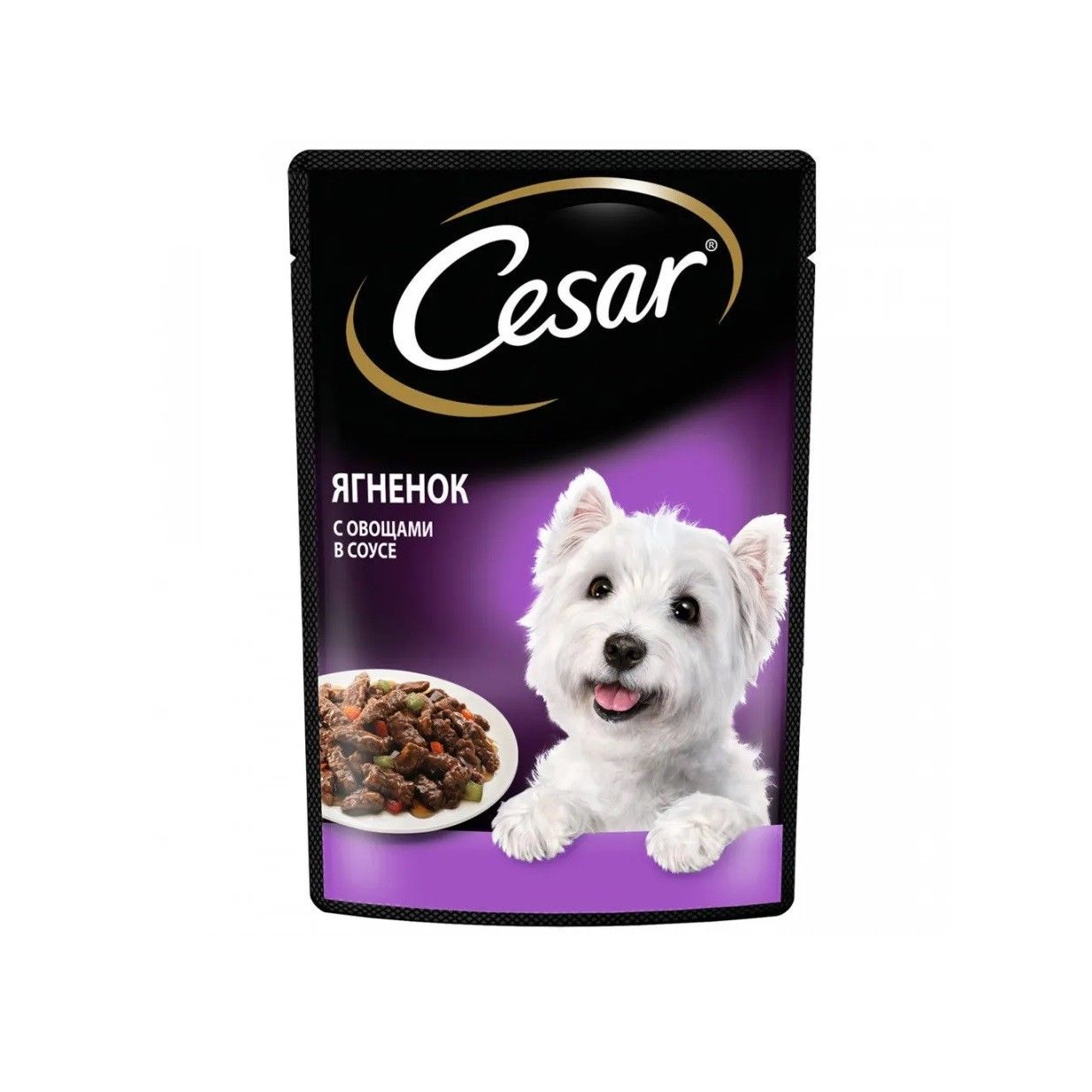 Корм для собак CESAR, ягненок с овощами, 85 г