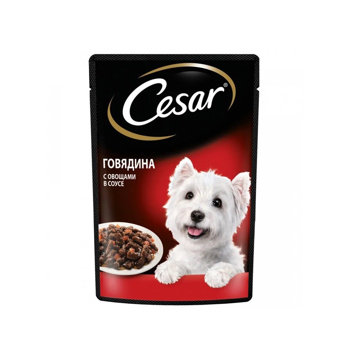 Корм для собак CESAR, говядина с овощами, 85 г