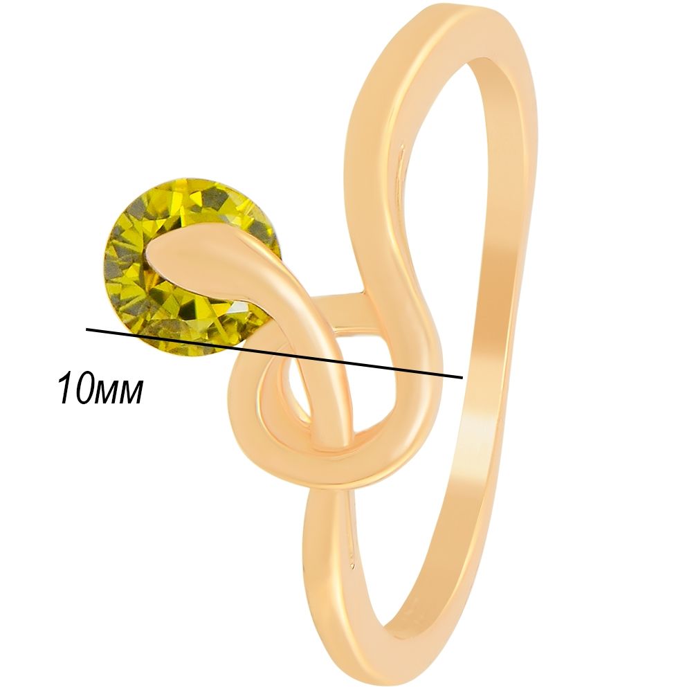 Кольцо 011, под золото 585 пробы, с одним камнем, Fallon