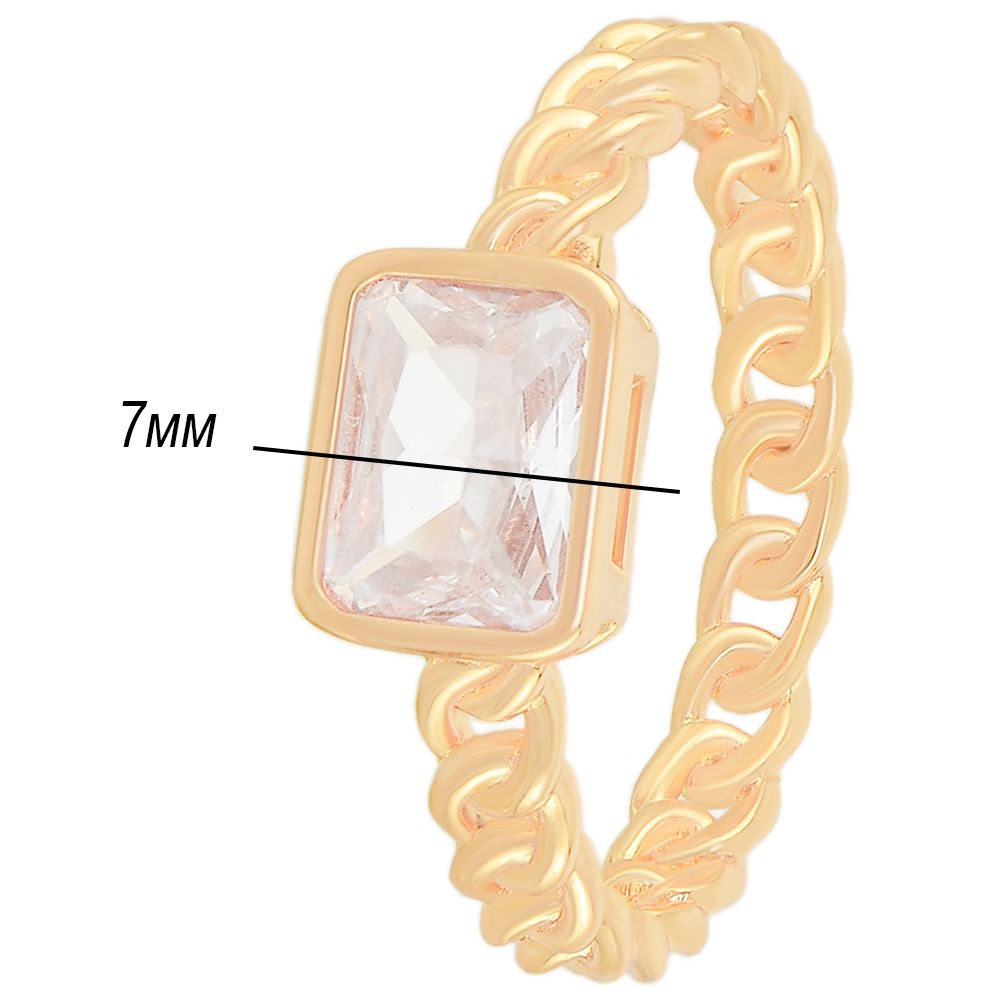 Кольцо 021, под золото 585 пробы, с одним камнем, Xuping