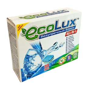 ECOLUX-30 ТАБЛЕТКИ ДЛЯ ПОСУДОМОЕЧНЫХ МАШИН 30 в упак.