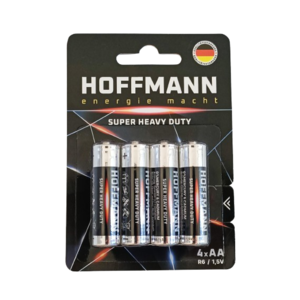 БАТАРЕЙКИ HOFFMANN SUPER HEAVY DUTY (АА) 4 шт.в блистере