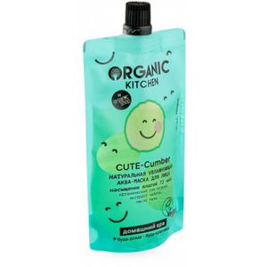 Маска для лица Organic Kitchen Cute-Cumber Натуральная увлажняющая, 100 мл