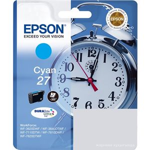 Оригинальный струйный картридж EPSON 27 (C13T27024022) (cyan)