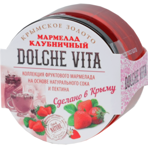 Dolche Vita. Мармелад Клубничный на пектине 285 гр. стекл.банка