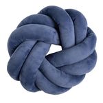 Подушка декоративная Узел Этель, 33 см, синий, велюр