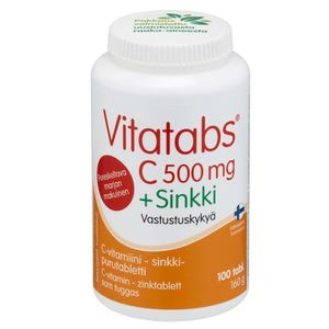 Витамины Vitatabs C 500 mg + Sinkki Ягодный Вкус 100 табл./160 гр