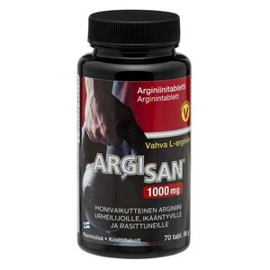 Пищевая добавка Argisan Vahva L-arginiini 1000 mg 70 таблеток Срок реализации 13.09.2024г.