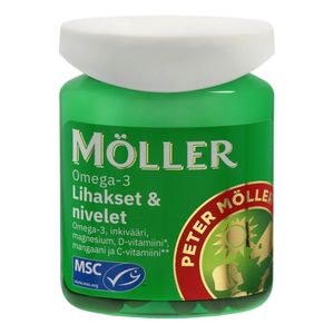 Универсальный препарат с омега-3 Moller Omega-3 Lihakset & Nivelet 60 капсул