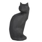 Фигурка декоративная Кошка, гипс, черный