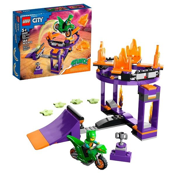 LEGO City Stuntz 60359LS конструктор Stuntz Испытание каскадеров с трамплином и кольцом