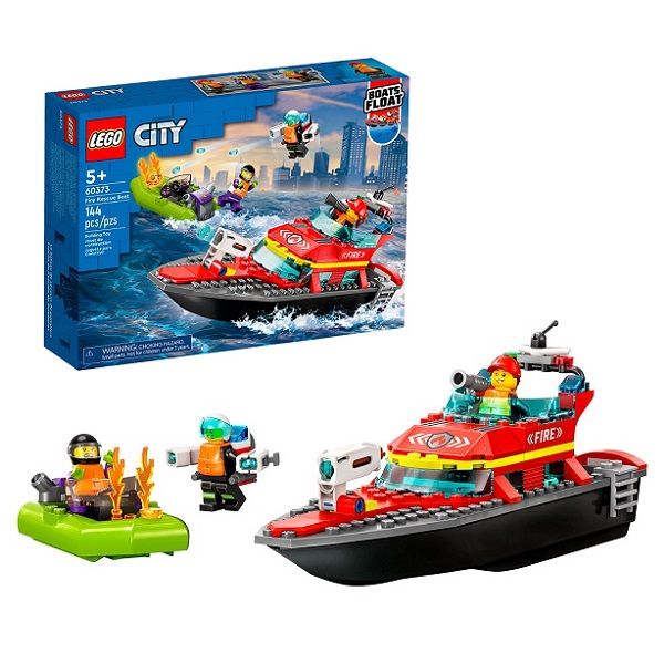 LEGO City 60373LS конструктор Лодка пожарной бригады