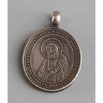 Нательная икона Святой Серафим Саровский и Богородица Умиление