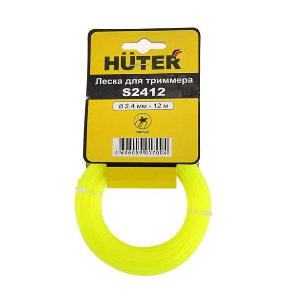 Леска Huter S2412 2,4мм x 12м звезда