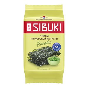 Чипсы из морской капусты Sibuki Васаби, 5 г