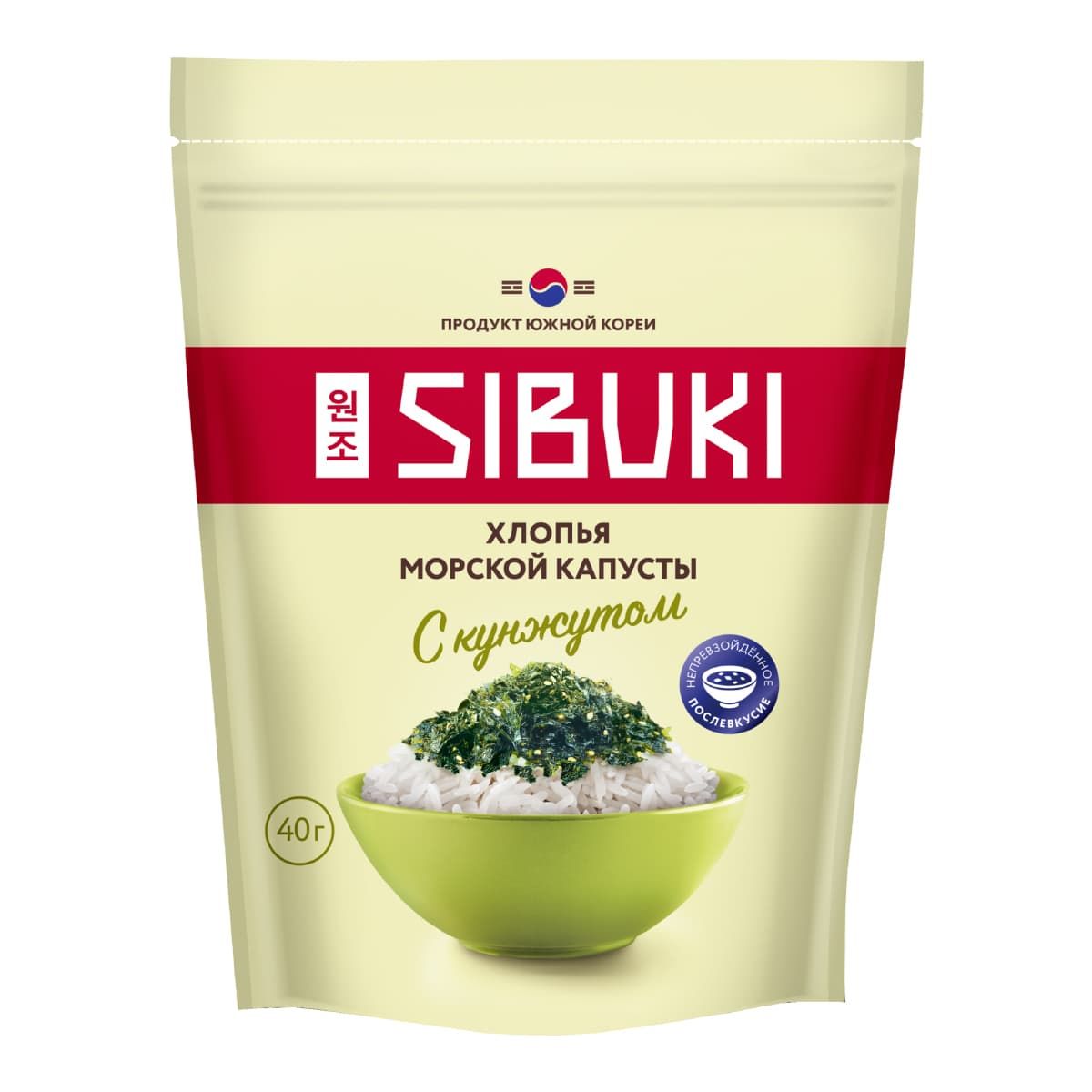 Хлопья морской капусты с кунжутом, Sibuki 40 г