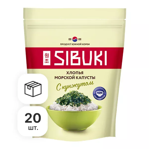 Хлопья морской капусты с кунжутом, Sibuki 40 г х 20 шт