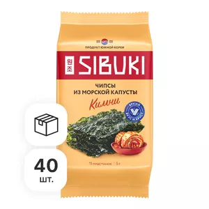 Чипсы из морской капусты Sibuki Кимчи, 5 г х 40 шт