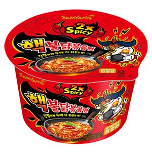 Лапша быстрого приготовления Hot Chicken 2X Spicy со вкусом курицы Samyang, чашка 105 г