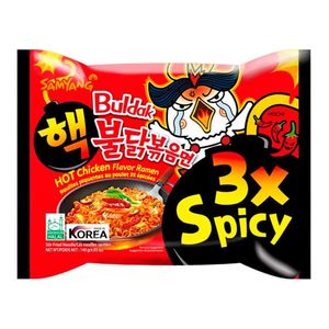 Лапша быстрого приготовления Hot Chicken 3X Spicy со вкусом курицы Samyang, пачка 140 г