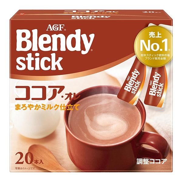 Какао с молоком и сахаром Blendy stick AGF, 10,3 г х 20 шт