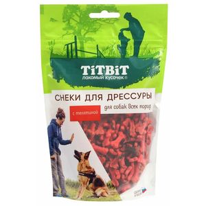 Лакомство TitBit Снеки для дрессуры Телятина для собак 100 г