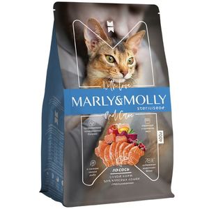 Marly&Molly Корм с лососем для стерилизованных кошек 400 гр