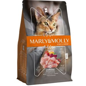 Marly&Molly Корм с индейкой для стерилизованных кошек 400 гр