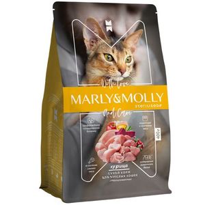 Marly&Molly Корм с курицей для стерилизованных кошек 400 гр