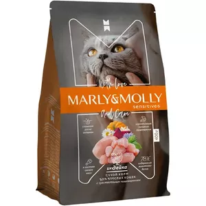 Marly&Molly Корм с индейкой для кошек с чувствительным пищеварением 400 гр