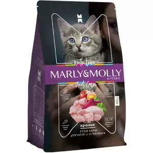 Marly&Molly Корм с кроликом для котят 400 гр