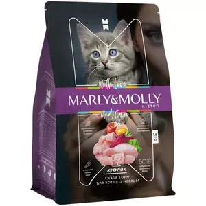 Marly&Molly Корм с кроликом для котят 1,5 кг