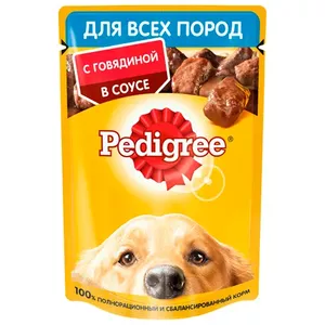 Pedigree Кусочки говядины в соусе для собак 85 гр