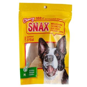 Chewy Snax Лакомство Косточка-узелок из жил для собак средних пород М 65 гр